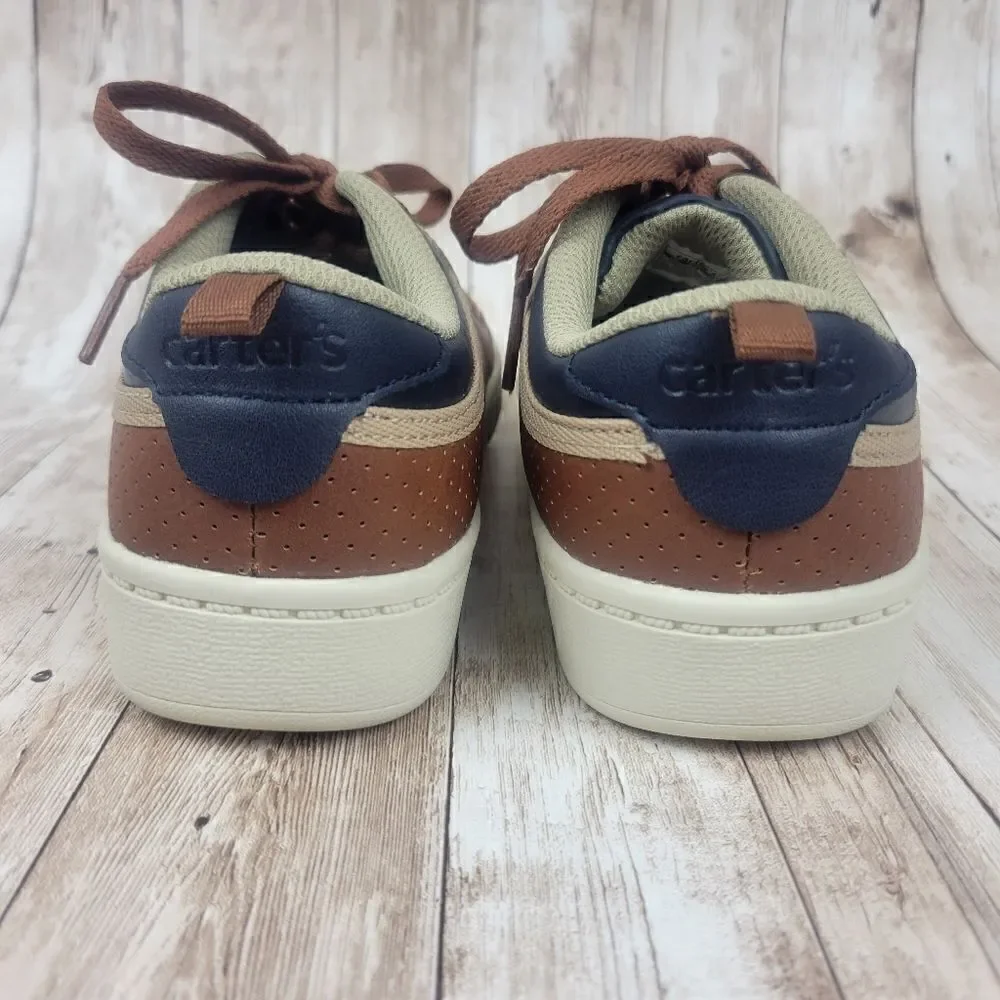 Carter's Boys Casual Sneakers Brown Blue size 3